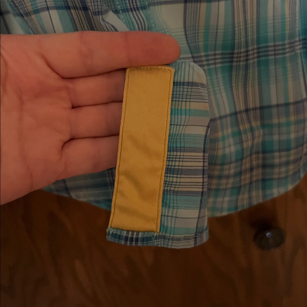 Duluth Trading Company - Blue Plaid Button-Up Shirt - Picture 6 of 8